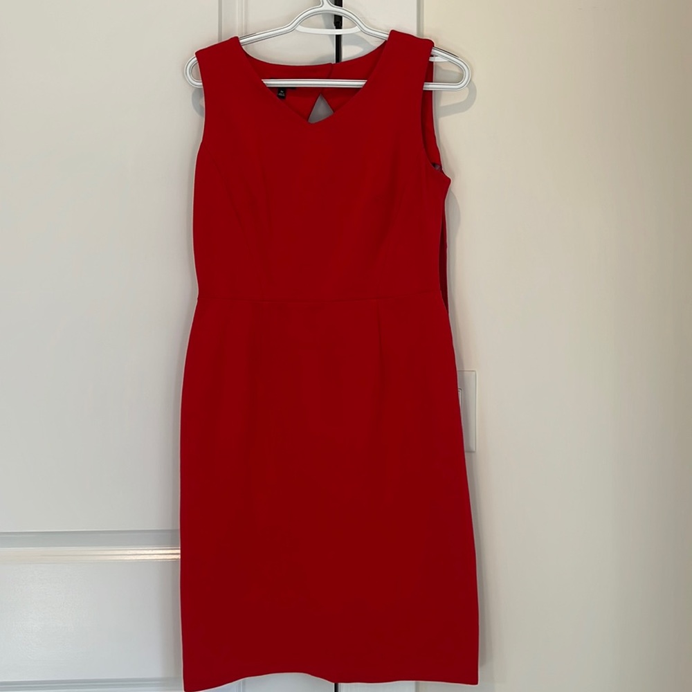 Talbots red dress.   Very classy zipper on the side.